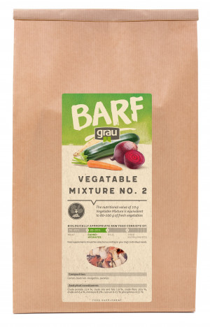 GRAU BARF Vegetable Mix No.2 - papildbarība suņiem 1,2 kg